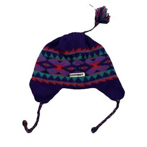 Kootenay Knitting Co Wool Beanie Nordic Knit Fair Isle Ski Hat Unisex Adult